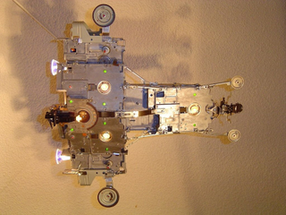 Illustration for article titled Spaceship Lamp Made of Recycled Computers